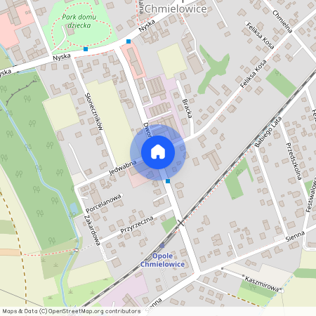 ul. Dworcowa, Chmielowice, Opole, opolskie