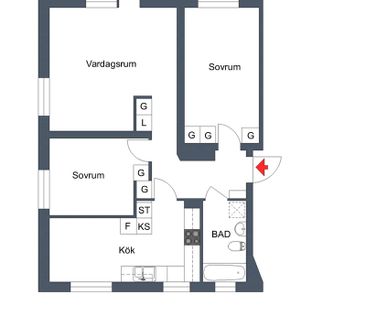 Norrängsgatan 7 C, Motala – 3 r.o.k – 81 kvm - Foto 3