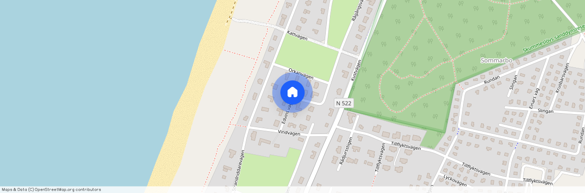 Stormvägen, Skummeslövsstrand