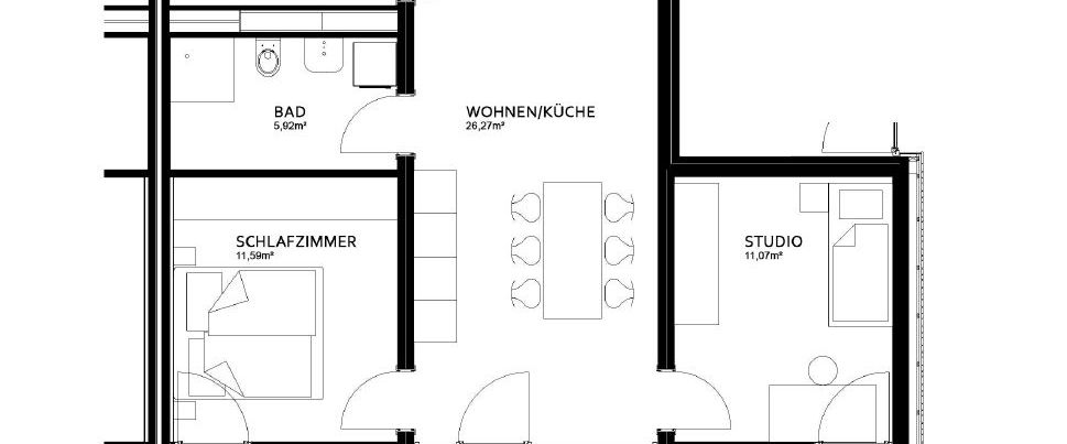 Startwohnungen für Jungfamilien - 3-Zimmer-Wohnung im Obergeschoss mit Balkon - Photo 1