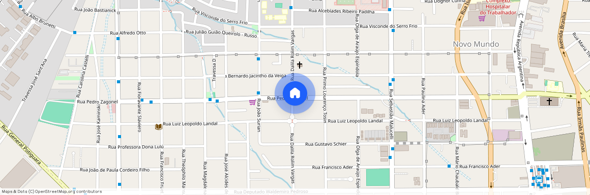 Rua Pedro Zagonel, 1018 - Hospital do Trabalhador - Novo Mundo, Curitiba, Paraná, 81050110