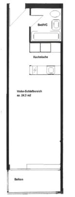 1 Zimmer, 30 m², 3. Stock - Foto 1