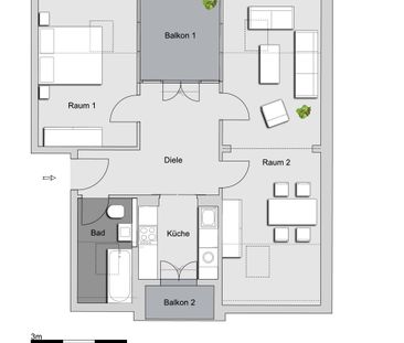 *WBS mit besonderem Wohnbedarf 2-Zimmer-Wohnung in Berlin Lichtenrade - Photo 1