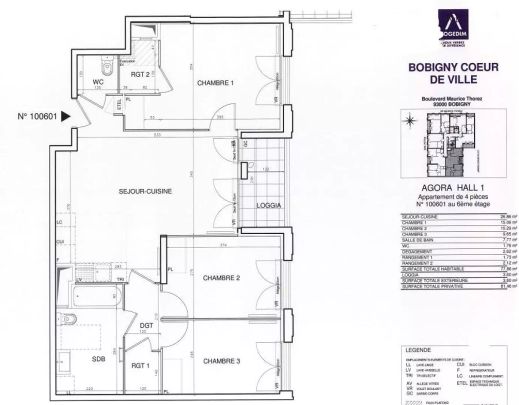 location Appartement T4 DE 76.9m² À BOBIGNY - Photo 1