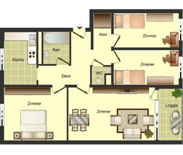 Demnächst frei! 4-Zimmer-Wohnung in Ratingen West - Photo 1