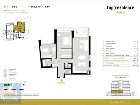 Pronájem bytu 3+kk 95 m2 - Фото 5