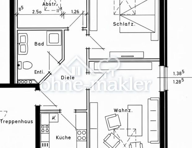 3-Zimmer-Dachgeschosswohung - 58 qm in Paderborn - Foto 1