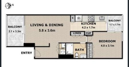 Stunning 1 Bed 1 Bath 2 Balconies Apartment With Air-Con in Finery for Lease! - Photo 5