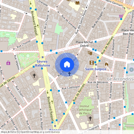 Rue du Cherche Midi entre rue de Sevres et Boulevard Raspail 75006 Paris (6e arrondissement)