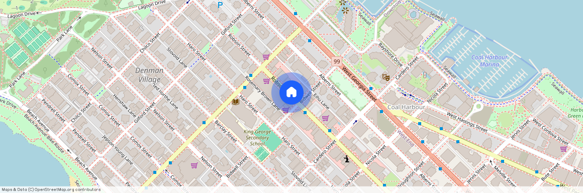 Robson St near Broughton St, Vancouver, Vancouver, Metro Vancouver, V6G