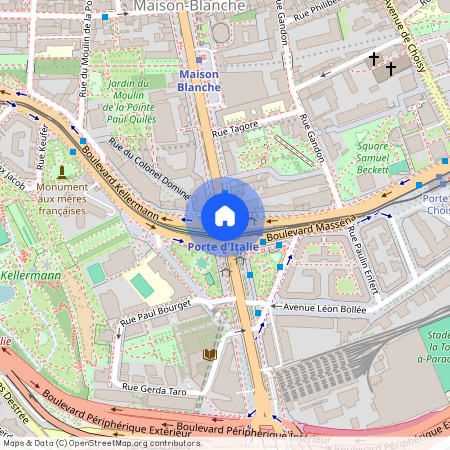 Boulevard Kellermann et Avenue d'Italie 75013 Paris (13e arrondissement)