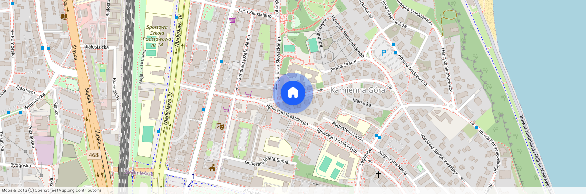 Żołnierzy I Armii Wojska Polskiego, Kamienna Góra, Gdynia, pomorskie