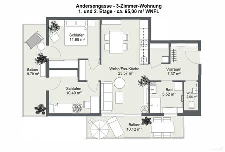 Wohnung - Miete in 8041 Graz - Foto 2