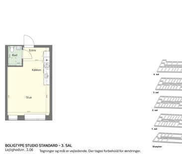 Rummeligt studio et stenkast fra Amagerbro - Photo 5