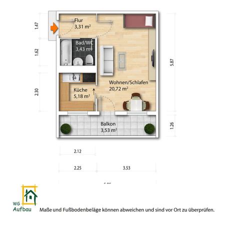 1-Zimmer Mietwohnung - Großzschachwitz - Photo 4