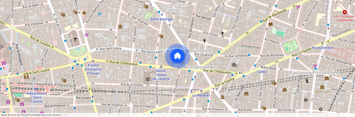 Rue Saint Lazare entre Rue Saint Georges et Rue Bourdaloue 75009 Paris (9e arrondissement)