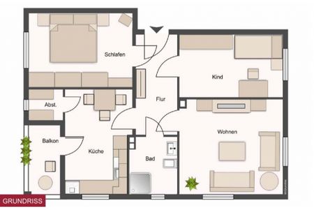 - 3 - Raumwohnung mit Balkon in beliebter Wohnlage - Foto 3