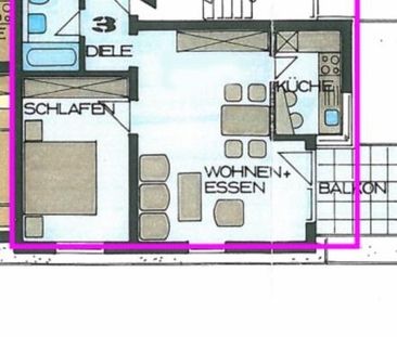Zentrale 2ZKB EG-Wohnung 60 m2 in Saarwellingen zu vermieten - Foto 1