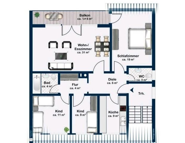 4-Zimmer-Wohnung mit Garten, Garage und Balkon - Photo 1