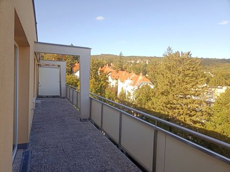 BADEN: DACH - TERRASSEN - WOHNUNG in TOP Lage: Grünruhelage mit Fernblick im 6. Stock direkt am Rosarium unweit des Zentrums - Photo 3