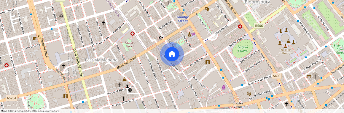 Charlotte Street, Fitzrovia & Covent Garden, W1T, London