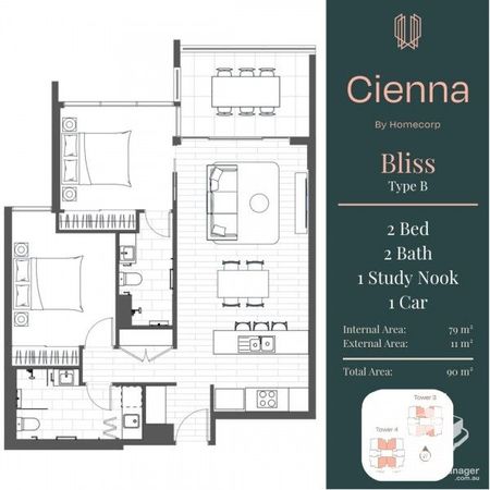CIENNA VARSITY RIDGE - 2 Bedroom Executive Apartment - Photo 2