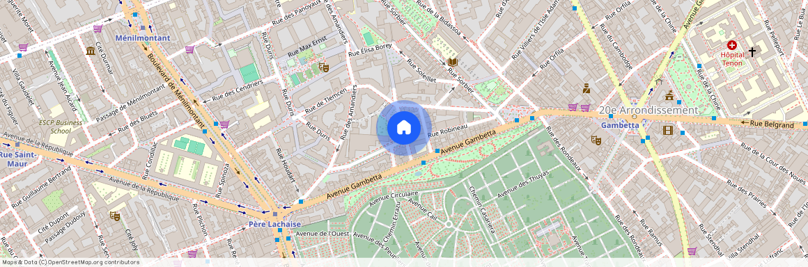 Rue des Mûriers et Passage des Pruniers 75020 Paris (20e arrondissement)