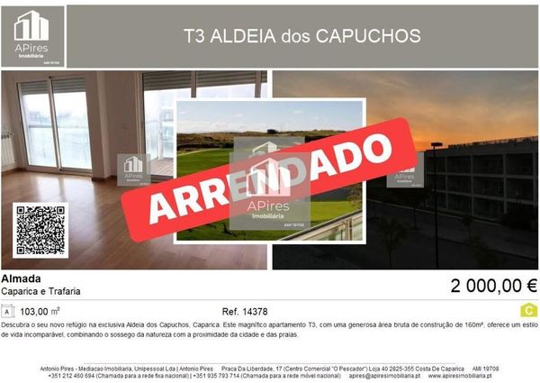 Apartamento T3 em Setúbal