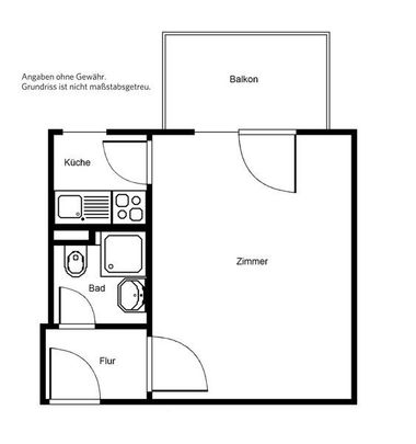 Hier macht wohnen Spaß: individuelles 1-Zimmer-Appartment - Foto 1