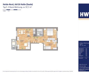 Grüne und ruhige Lage - 3 Zimmer mit Balkon ab April - Foto 4