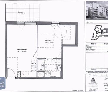Location Appartement 2 pièces 40m² ILLKIRCH GRAFFENSTADEN 67400 - Photo 2