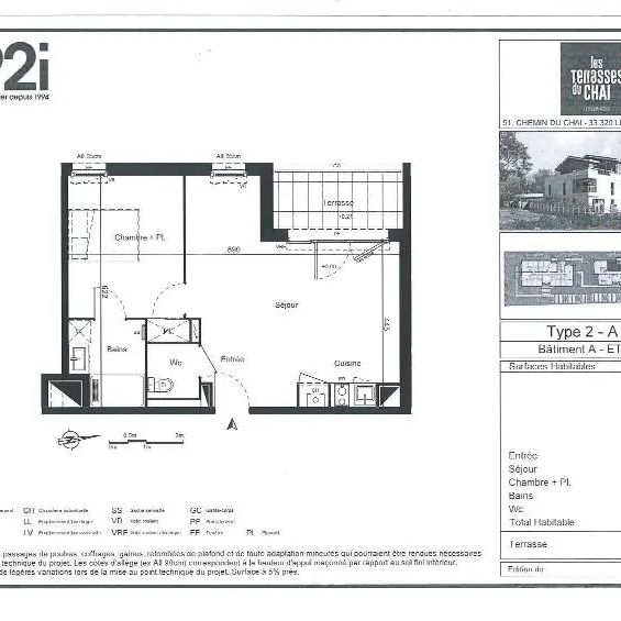 Appartement à louer 2 pièces 46.4m² - Photo 1
