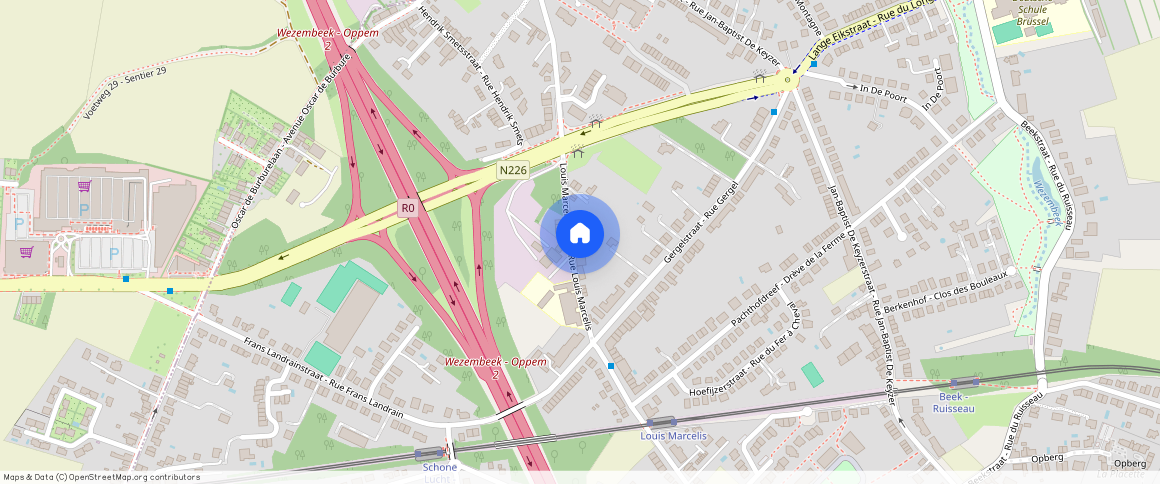 ** Rue Louis Marcelis Wezembeek- Oppem, 1970, Wezembeek-Oppem