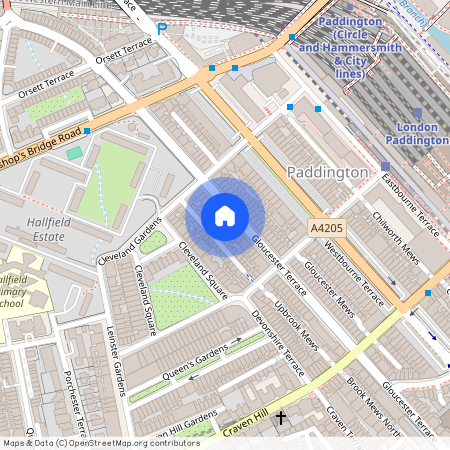 Gloucester Terrace, Bayswater, Hyde Park, London, W2