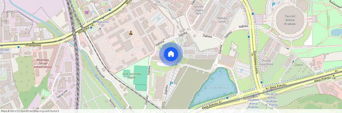 ul. Dąbska, Dąbie, Grzegórzki, Kraków, małopolskie