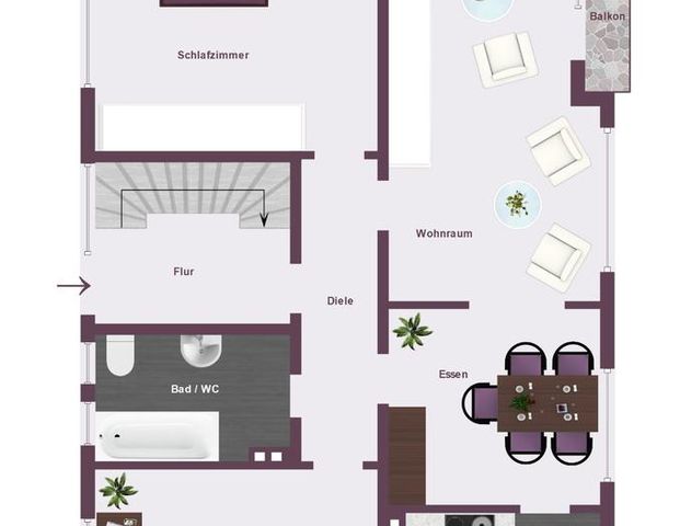 Modernisierte 3 Zimmerwohnung in Ruhiglage - Photo 1