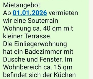 Souterrain Wohnung in Sankt Augustin-Niederpleis - Photo 1