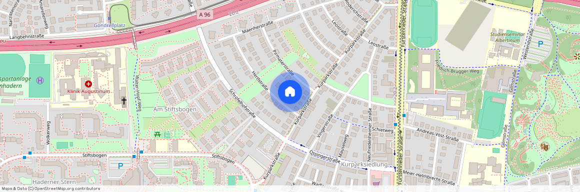 Hertlstraße, 81375 München Hadern ca. 6, 5 km west of Munich-center