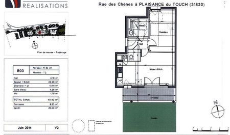 PLAISANCE DU TOUCH / Location Appartement 2 Pièces 45 m² - Photo 5