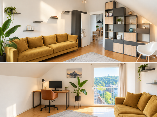 Charmante 3.5-Zimmer-Dachwohnung in Langnau am Albis - Foto 1