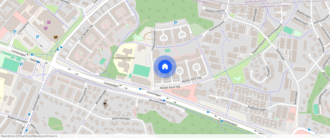 Mäster Karls väg **, Villastaden