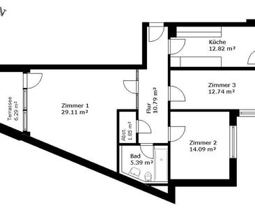 Modernisierte 3 Zimmer Wohnung mit Terrasse in Wedel - Foto 1