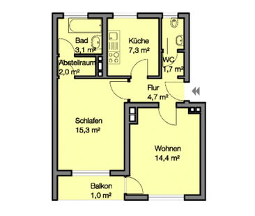Schöne und ruhige2-ZimmerWohnung - Foto 1