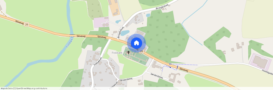 Skivevej 228, Fiskbæk - Løgstrup - Viborg - Fiskbæk Gl .Mejeri