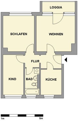 3-Raum-Erdgeschosswohnung mit Balkon - Foto 5