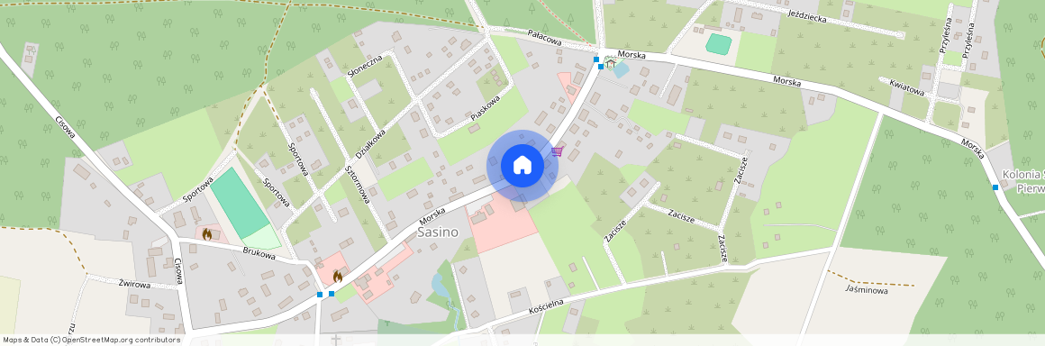 ul. Morska, Sasino, Choczewo, wejherowski, pomorskie