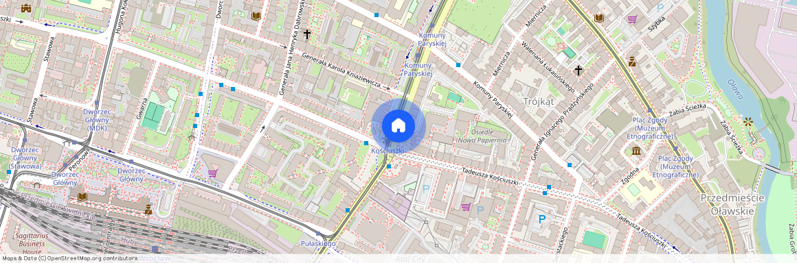 ul. gen. Kazimierza Pułaskiego, Przedmieście Oławskie, Krzyki, Wrocław, dolnośląskie