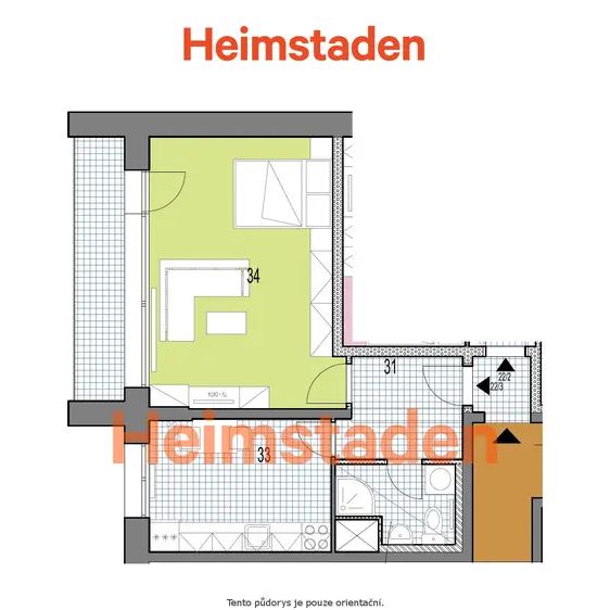 Pronájem bytu 1+1 38 m - Fotografie 1