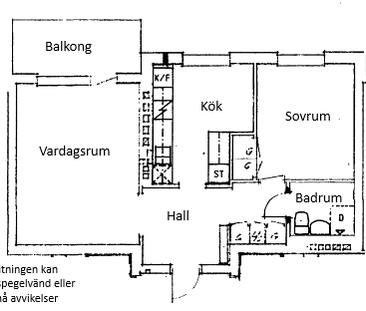 2 rok på Vasagatan 35 B, ledig lägenhet i Nybro - Foto 1