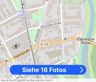 Schöne helle Erdgeschoss 2 Raum Wohnung mit Balkon und Einbauküche ... - Foto 1